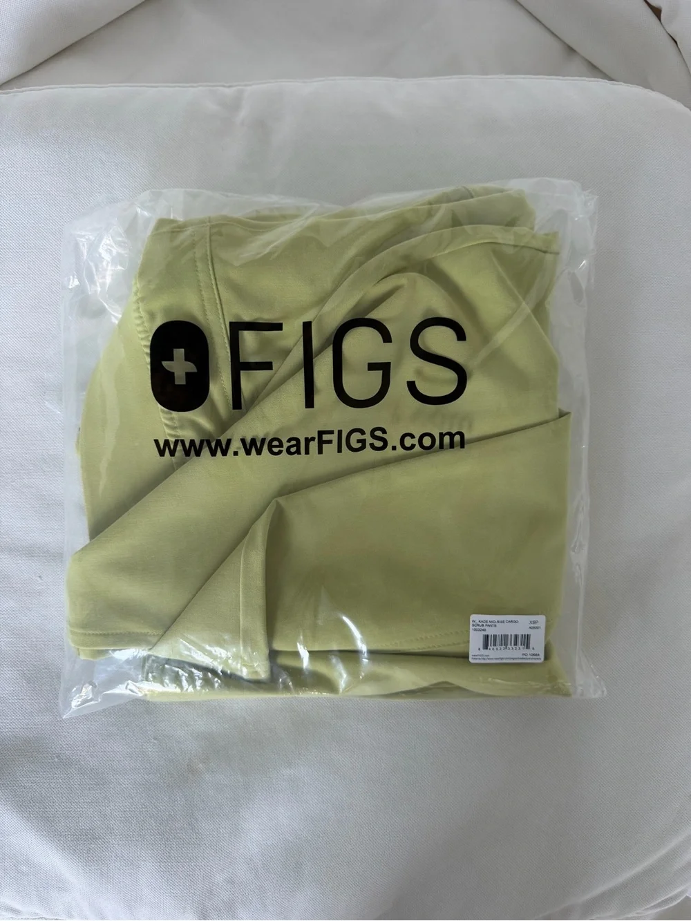 Figs scrubs Kade mid rise cargo scrub Pant in celery